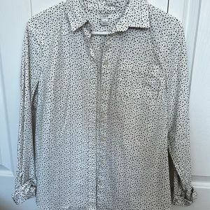 star print button up j crew shirt